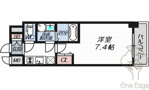 アプリーレ中之島【10階】の間取り