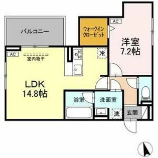 セレスティア長良 ウエスト【2階】の間取り