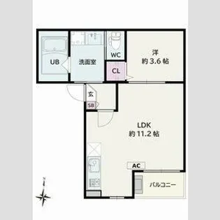 Jack higashinakajimaⅠ【2階】の間取り