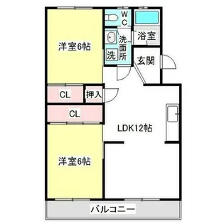 八城マンション【4階】の間取り