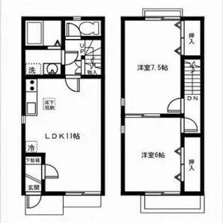 Rapport白水【1階】の間取り