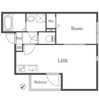天神東ルッソ【201号室】の間取り
