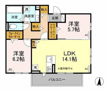 ヘリテージ【3階】の間取り