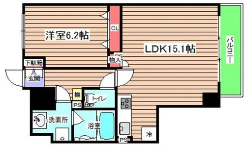 TY天六【6階】の間取り