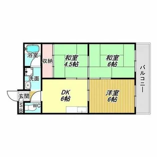 カワデンハイツ3【1階】の間取り