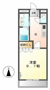 スウィートガーデン【202号室】の間取り