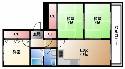 ノヴァ宝ケ丘Ⅱ【1階】の間取り