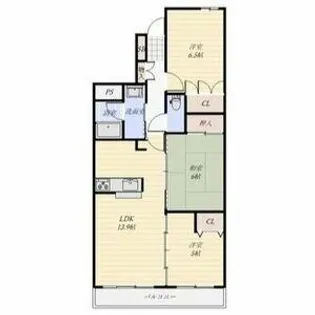 宝マンショングランスクエア名駅【8階】の間取り