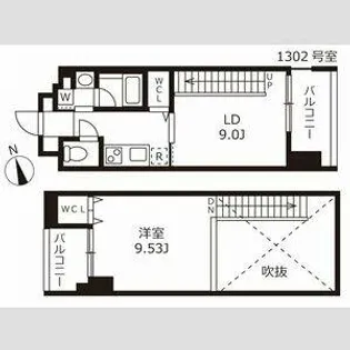 花の木ライズ【13階】の間取り