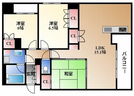 リエトコート丸の内【6階】の間取り