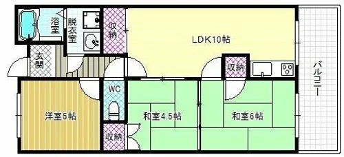 ベルベ田中【3階】の間取り