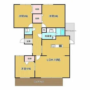 リポーズオン一社【3階】の間取り