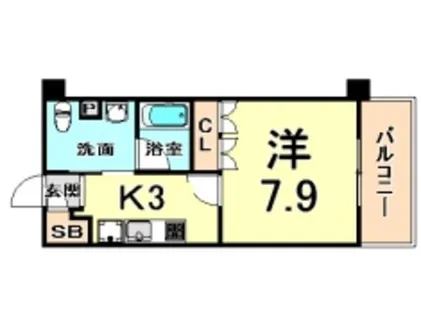 ベルファース尼崎【8階】の間取り