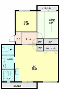 コーポ末広【1階】の間取り