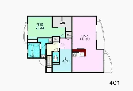 ドミール半僧坊【4階】の間取り