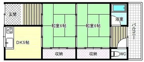 コーポ中西【203号室】の間取り