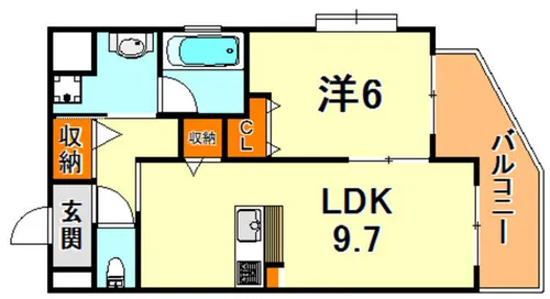 住吉VALORE【7階】の間取り