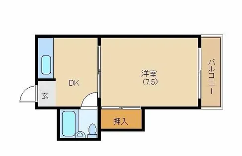 サンハイツヤマサキ【5階】の間取り
