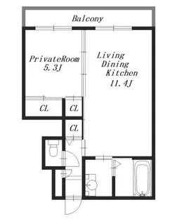 コンフォルト横内【1階】の間取り