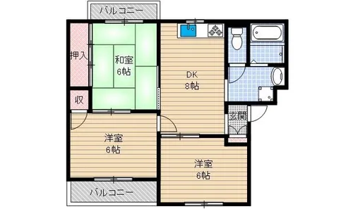 プラスコート南耳原【103号室】の間取り