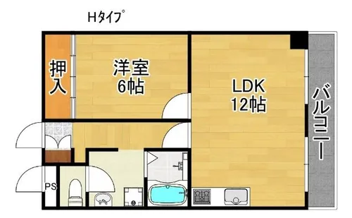 メジェーム住吉【3階】の間取り
