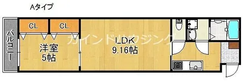 MarkVilla安立【2階】の間取り