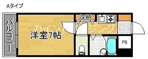 アンビション大阪【3階】の間取り