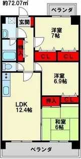 ルシオーレ【3階】の間取り