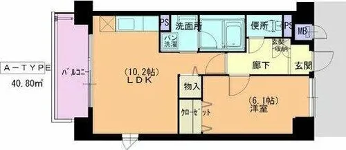 名藤ビル【4階】の間取り