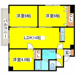 コルティーレ20【1102号室】の間取り