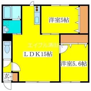 アイランドマンション【101号室】の間取り