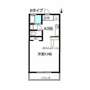 市川コーポ【205号室】の間取り