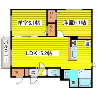 オードリーメール【201号室】の間取り