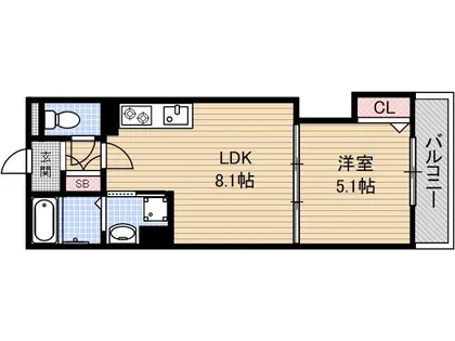 セレニティ豊川A棟【1階】の間取り