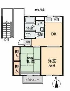 アクトーワン【201号室】の間取り