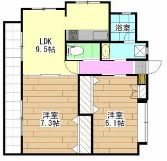 T-FLAT58【3階】の間取り