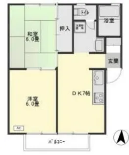 シャトー大半田 Ⅰ棟【2階】の間取り