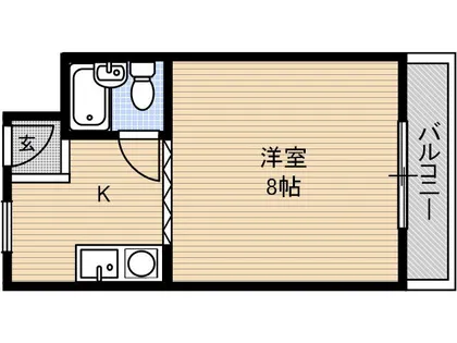 プラットホーム川端通り【402号室】の間取り