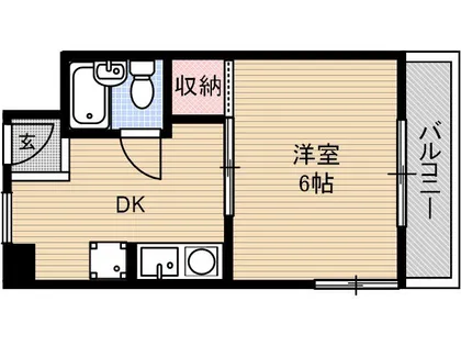 プラットホーム川端通り【411号室】の間取り