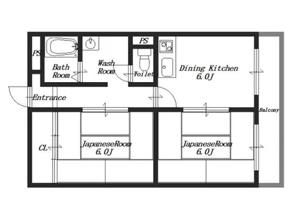 平和マンション【2階】の間取り