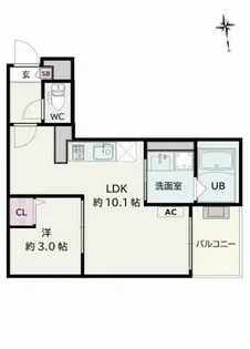 Jack meikoⅠ【3階】の間取り