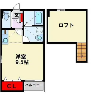 Katze宮の町【102号室】の間取り