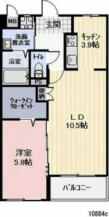 ウイング天草A【203号室】の間取り