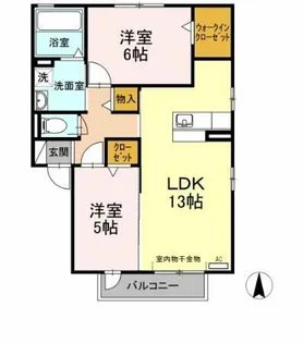 フォレスタⅡ【2階】の間取り