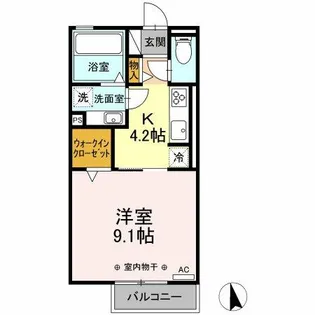 エイムⅢ【2階】の間取り