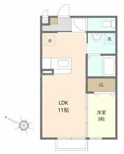 ロイヤル・レセンテB【2階】の間取り