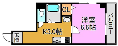 リバーライズ高井田【4階】の間取り