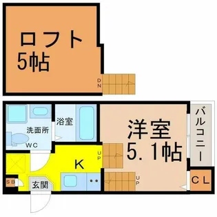 ハーモニーテラス川名町【1階】の間取り