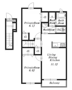 カルムアルシオン【2階】の間取り