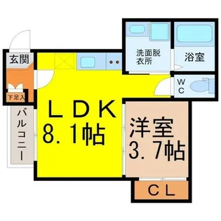ハーモニーテラス乗越町【3階】の間取り